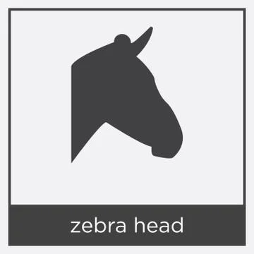 Zebra head icon isolated on white background Stock Illustration