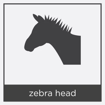 Zebra head icon isolated on white background Stock Illustration
