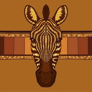 Zebra head Stock Illustration