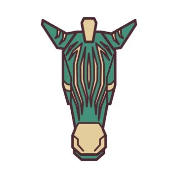 Zebra Head Illustrazione stock