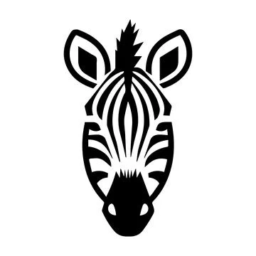 Zebra Head logo or modern line icon. Vector line art and icon design with b.. Stock Illustration