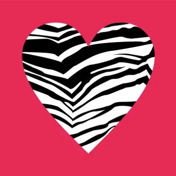 Zebra heart Stock Illustration