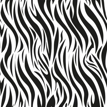 Zebra hide seamless pattern.Vector illustration イラスト素材