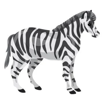 Zebra icon, cartoon style Stock Illustration