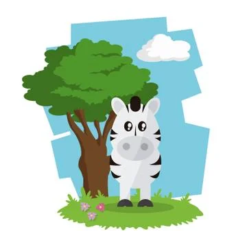 Zebra icon design  , vector graphic , animal illustration イラスト素材