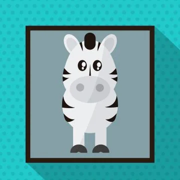 Zebra icon design  , vector graphic , animal illustration Stock Illustration