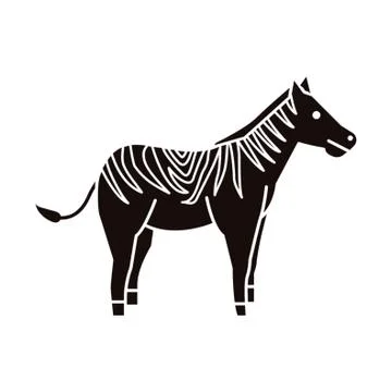 Zebra Icon Stock Illustration