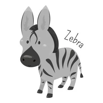 Zebra isolated. Child fun pattern icon Stock Illustration