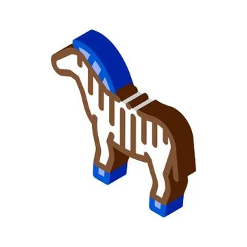 Zebra isometric icon vector illustration Stock Illustration