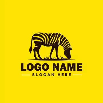 Zebra Logo icon Zebra wild animal modern minimalist business logo editable .. Stock Illustration