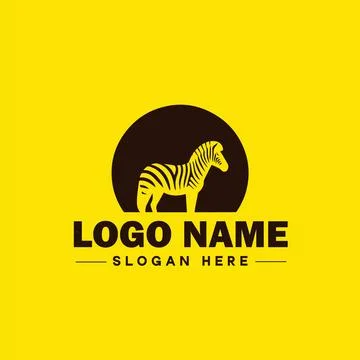 Zebra Logo icon Zebra wild animal modern minimalist business logo editable .. Stock Illustration