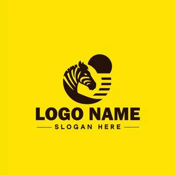 Zebra Logo icon Zebra wild animal modern minimalist business logo editable .. Stock Illustration