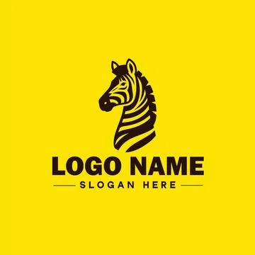 Zebra Logo icon Zebra wild animal modern minimalist business logo editable .. Stock Illustration