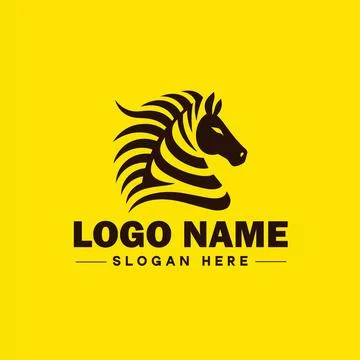 Zebra Logo icon Zebra wild animal modern minimalist business logo editable .. Stock Illustration