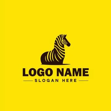 Zebra Logo icon Zebra wild animal modern minimalist business logo editable .. Stock Illustration