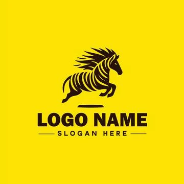 Zebra Logo icon Zebra wild animal modern minimalist business logo editable .. Stock Illustration