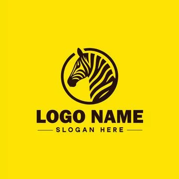 Zebra Logo icon Zebra wild animal modern minimalist business logo editable .. Stock Illustration