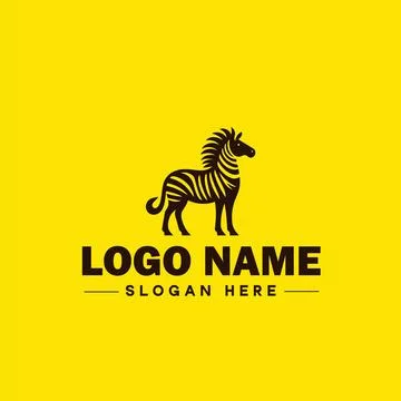 Zebra Logo icon Zebra wild animal modern minimalist business logo editable .. Stock Illustration