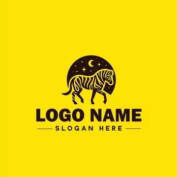 Zebra Logo icon Zebra wild animal modern minimalist business logo editable .. Stock Illustration