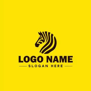 Zebra Logo icon Zebra wild animal modern minimalist business logo editable .. Stock Illustration