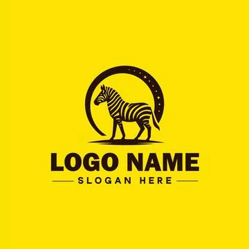 Zebra Logo icon Zebra wild animal modern minimalist business logo editable .. Stock Illustration