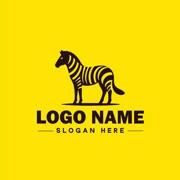 Zebra Logo icon Zebra wild animal modern minimalist business logo editable .. Stock Illustration