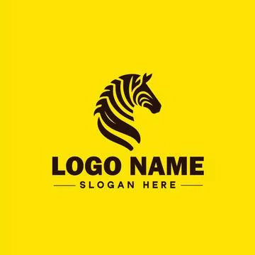 Zebra Logo icon Zebra wild animal modern minimalist business logo editable .. Stock Illustration