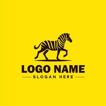 Zebra Logo icon Zebra wild animal modern minimalist business logo editable .. Stock Illustration