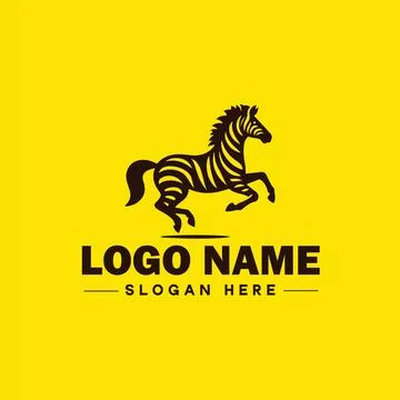 Zebra Logo icon Zebra wild animal modern minimalist business logo editable .. Stock Illustration