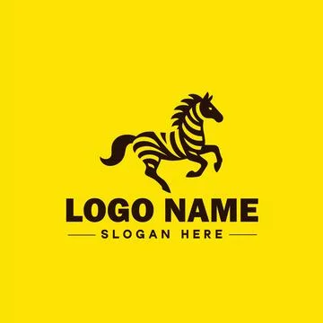 Zebra Logo icon Zebra wild animal modern minimalist business logo editable .. Stock Illustration