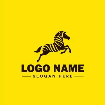 Zebra Logo icon Zebra wild animal modern minimalist business logo editable .. Stock Illustration