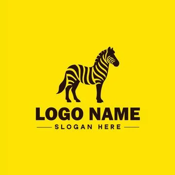 Zebra Logo icon Zebra wild animal modern minimalist business logo editable .. Stock Illustration