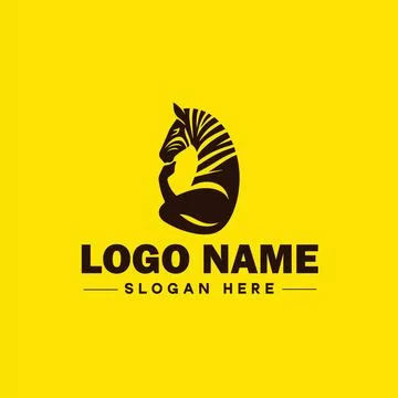Zebra Logo icon Zebra wild animal modern minimalist business logo editable .. Stock Illustration