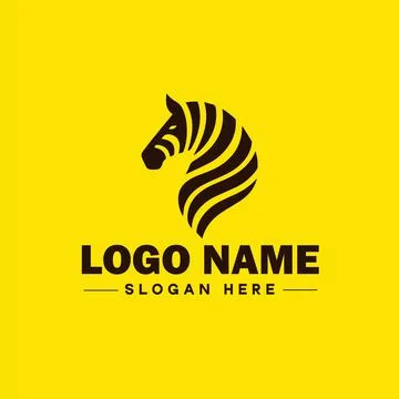 Zebra Logo icon Zebra wild animal modern minimalist business logo editable .. Stock Illustration