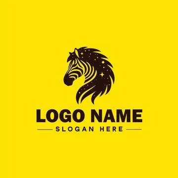 Zebra Logo icon Zebra wild animal modern minimalist business logo editable .. Stock Illustration
