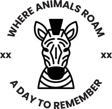 A zebra is the main subject of the image Stock Illustration