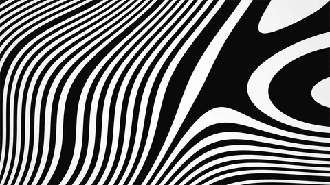 Zebra Like Mesmerizing Pattern Seamless VJ Loop Motion Background Stock Footage 122423218
