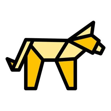 Zebra origami icon vector flat Stock Illustration