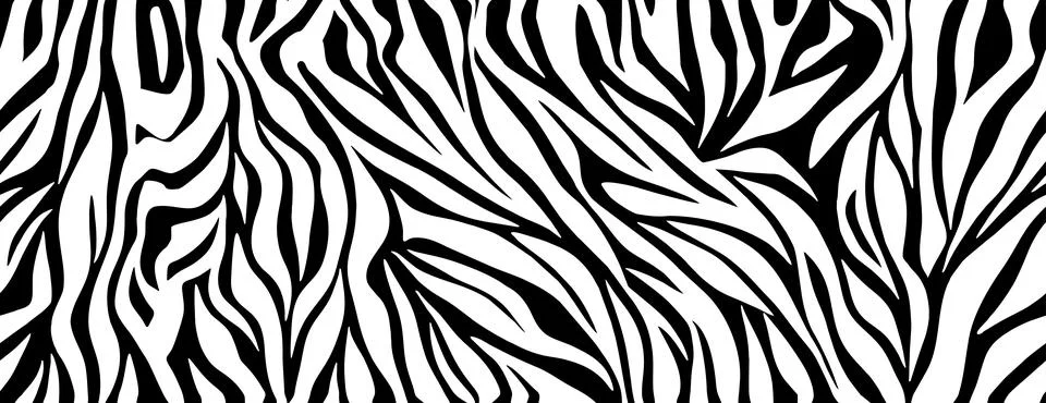 Zebra pattern. Animal print. Vector seamless background Stock Illustration