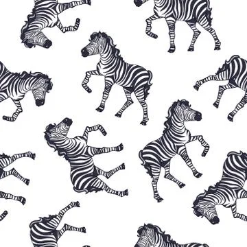Zebra pattern, kid safari print Stock Illustration