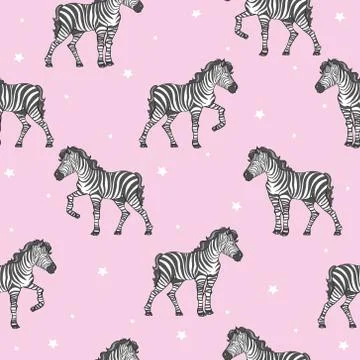 Zebra pattern, kid safari print Illustrazione stock