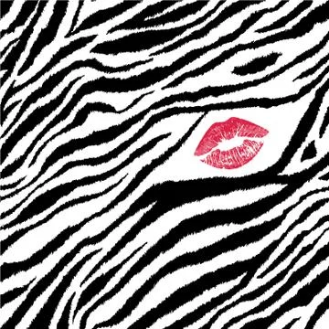 Zebra pattern with kiss mark Stock-Illustration