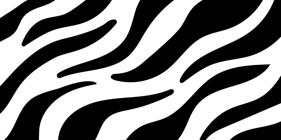 Zebra pattern, zebra graphic black white for background Stock Illustration