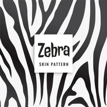 Zebra print pattern in black and white Stock Illustration