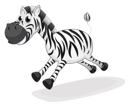 A zebra running Stock Illustration