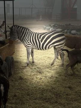 Zebra in a rural environment Stock Photos