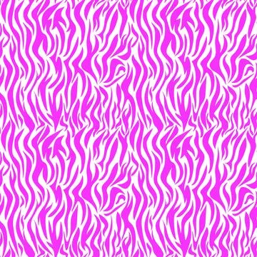 Zebra seamless pattern magenta. Pink stripes on a white background. Pink texture Stock Illustration