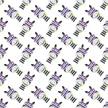 Zebra. Seamless pattern for simple backgrounds, textures, wallpapers, and pac Stock Illustration
