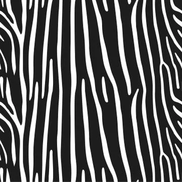 Zebra seamless pattern, vector monochrome animal background イラスト素材