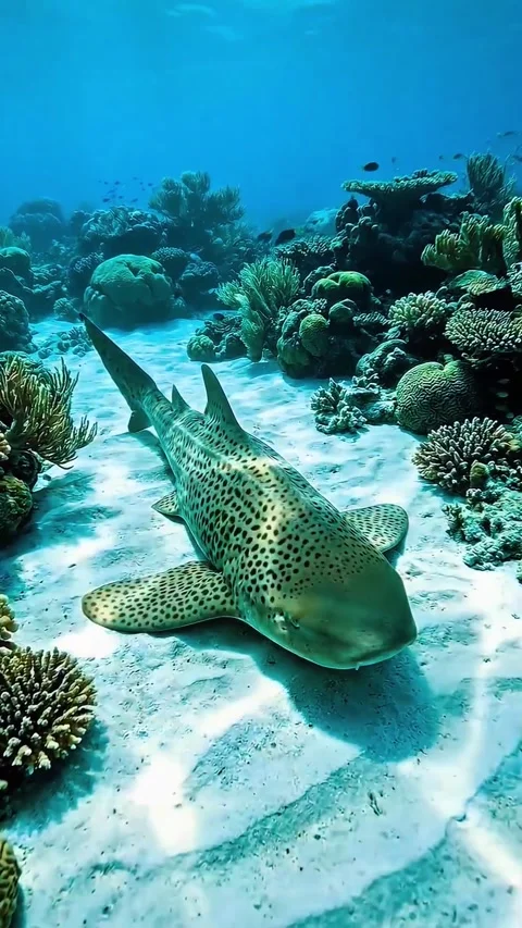 Zebra shark in the sea 스톡 동영상 332553475